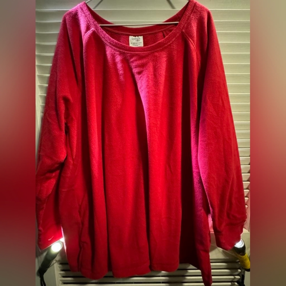 Danskin Now Red Fleece Women's Size 3X Sweatshirt